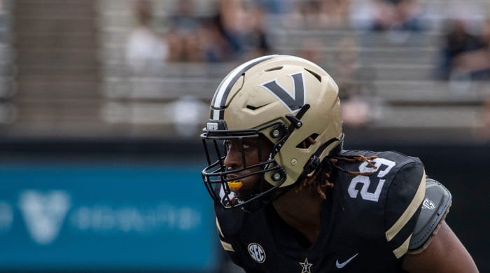 Vanderbilt Commodores Miles Capers during the Vanderbilt Spring Game at Vanderbilt Stadium in Nashville , Tenn., Saturday, April 16, 2022.